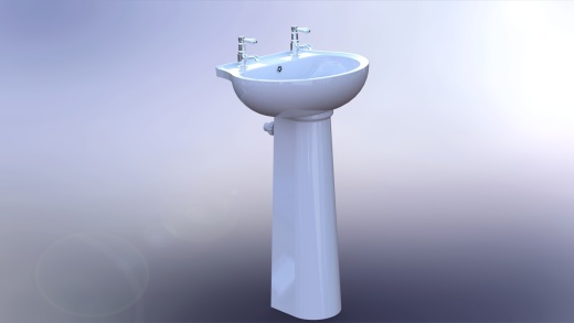 带水龙头和废水的水槽盆缩略图